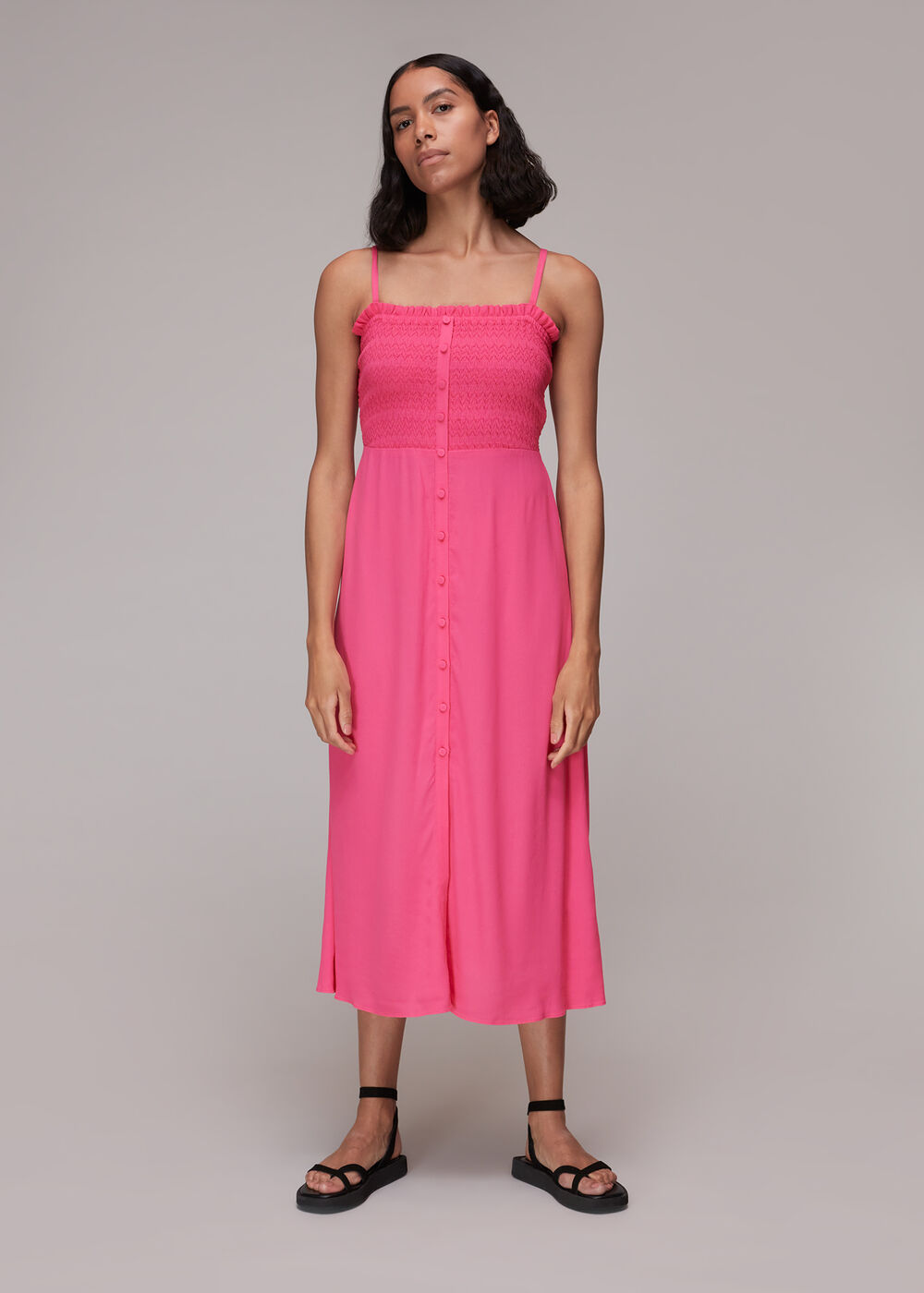 GRACIA SMOCKED DRESS