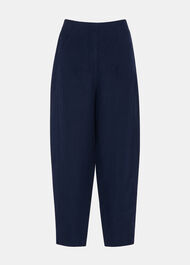 Petite Linen Barrel Trouser