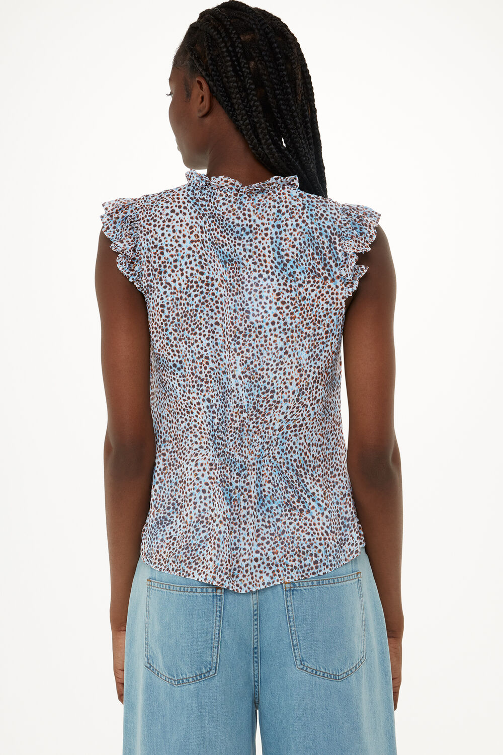 Ink Spot Frill Blouse