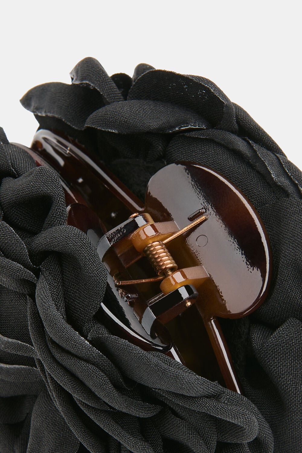 Black Flower Claw Clip
