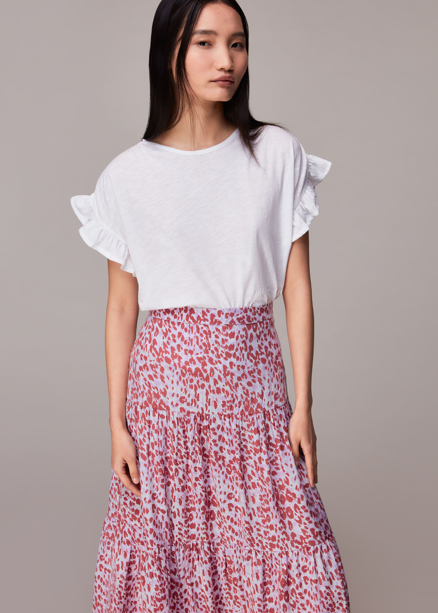 Cheetah hot sale layered skirt