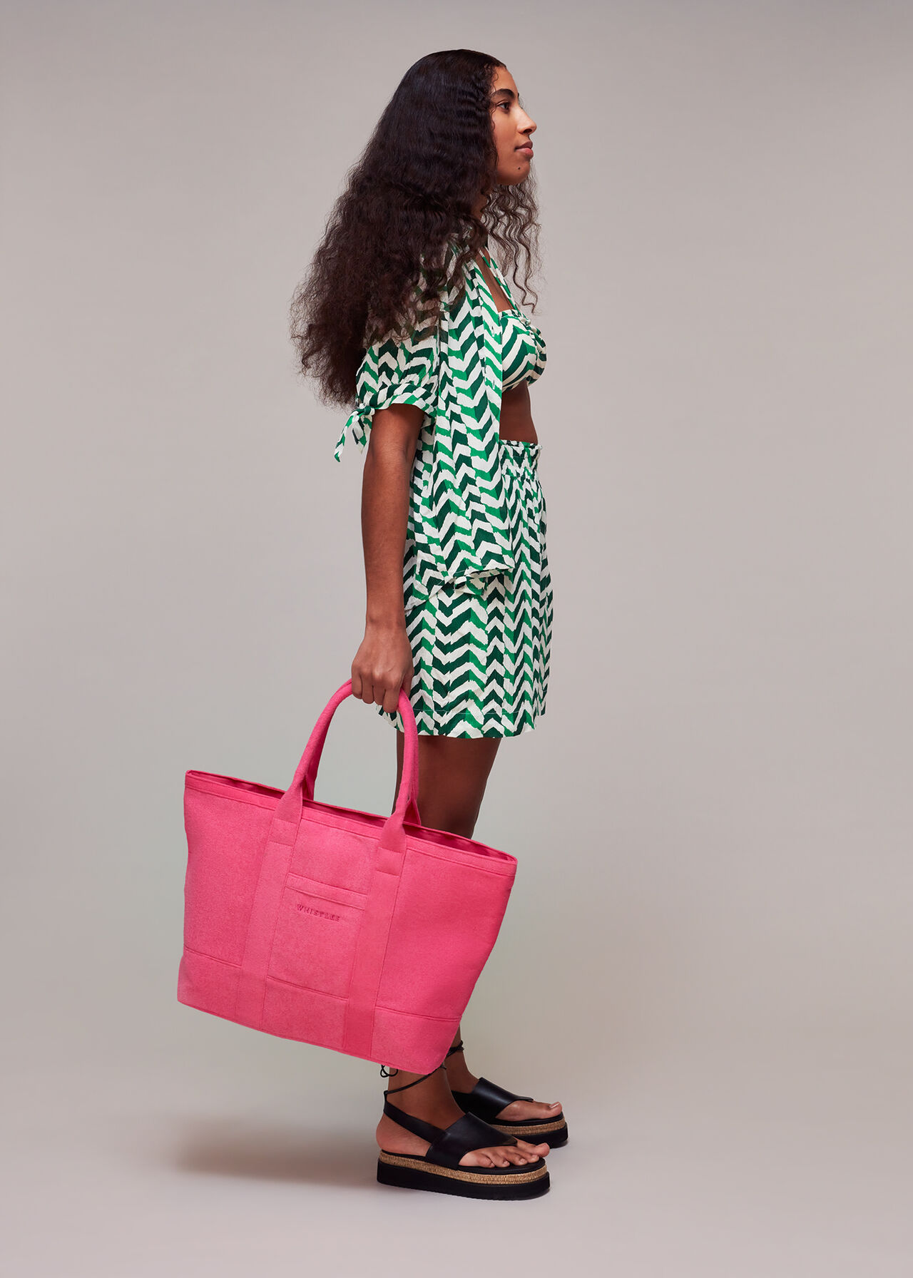 Chevron Tie Sleeve Beach Shirt