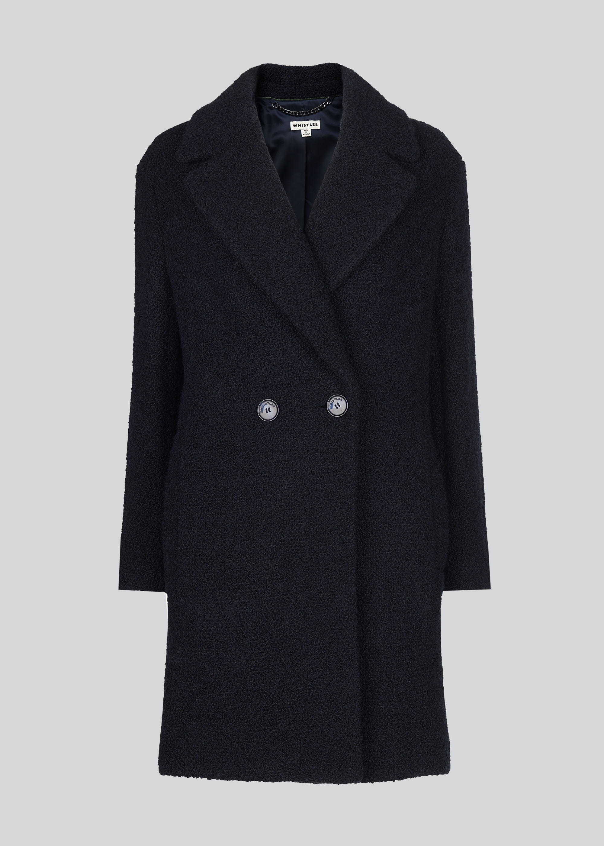 Whistles top navy coat