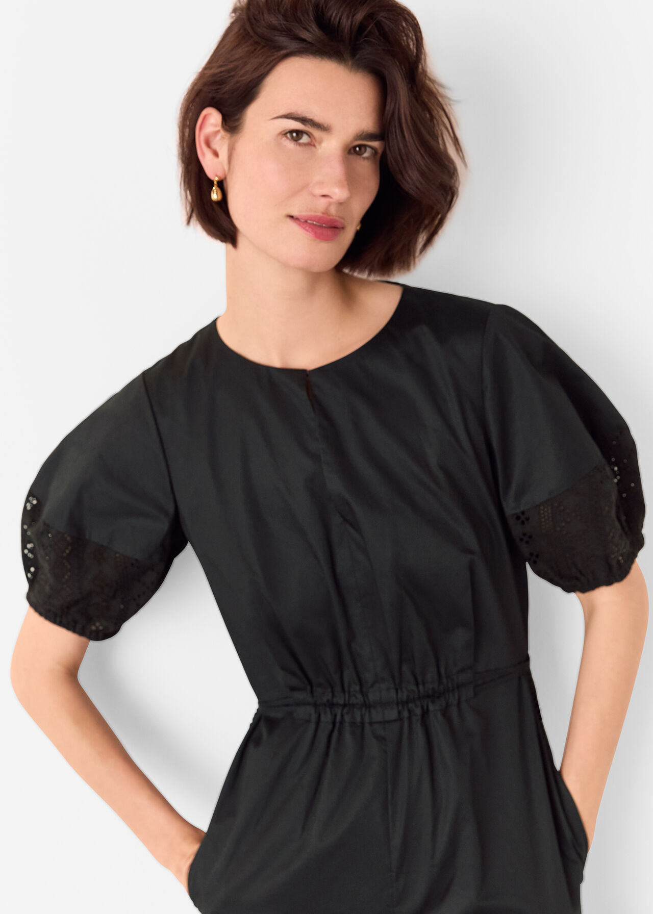 Broderie Poplin Jumpsuit
