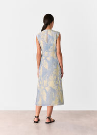 Devore Swirl Velvet Midi Dress