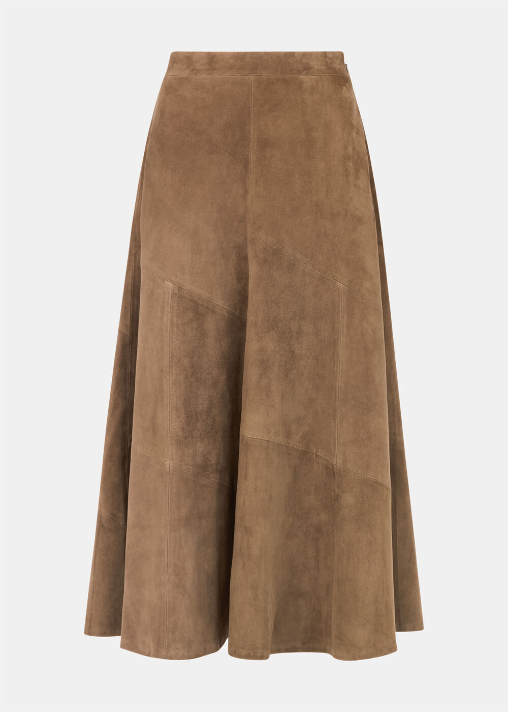 Zig Zag Panel Suede Skirt