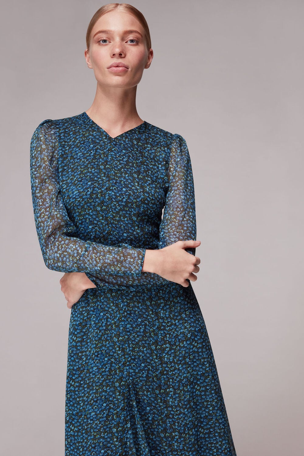 Scattered Bloom Dobby Dress