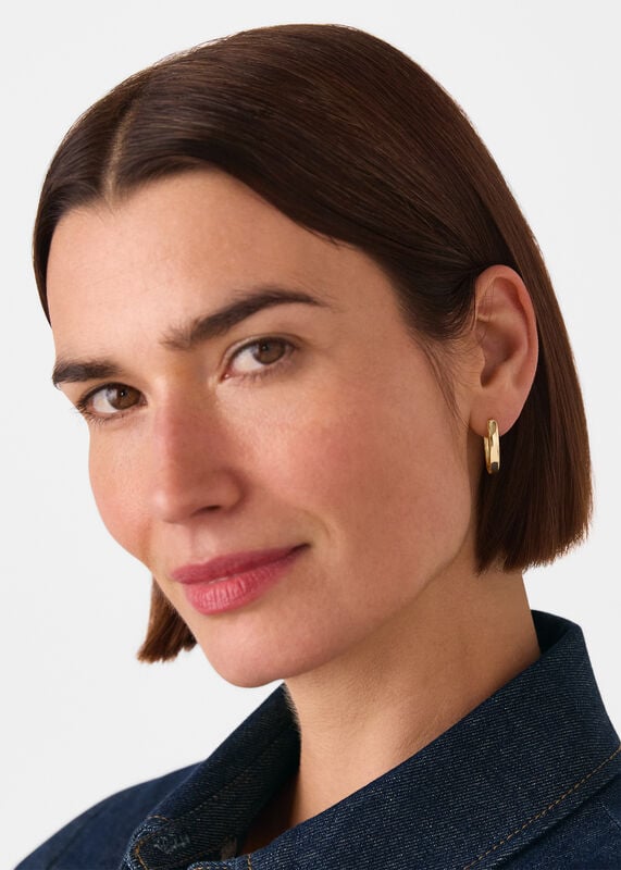 Gold Oval Earring