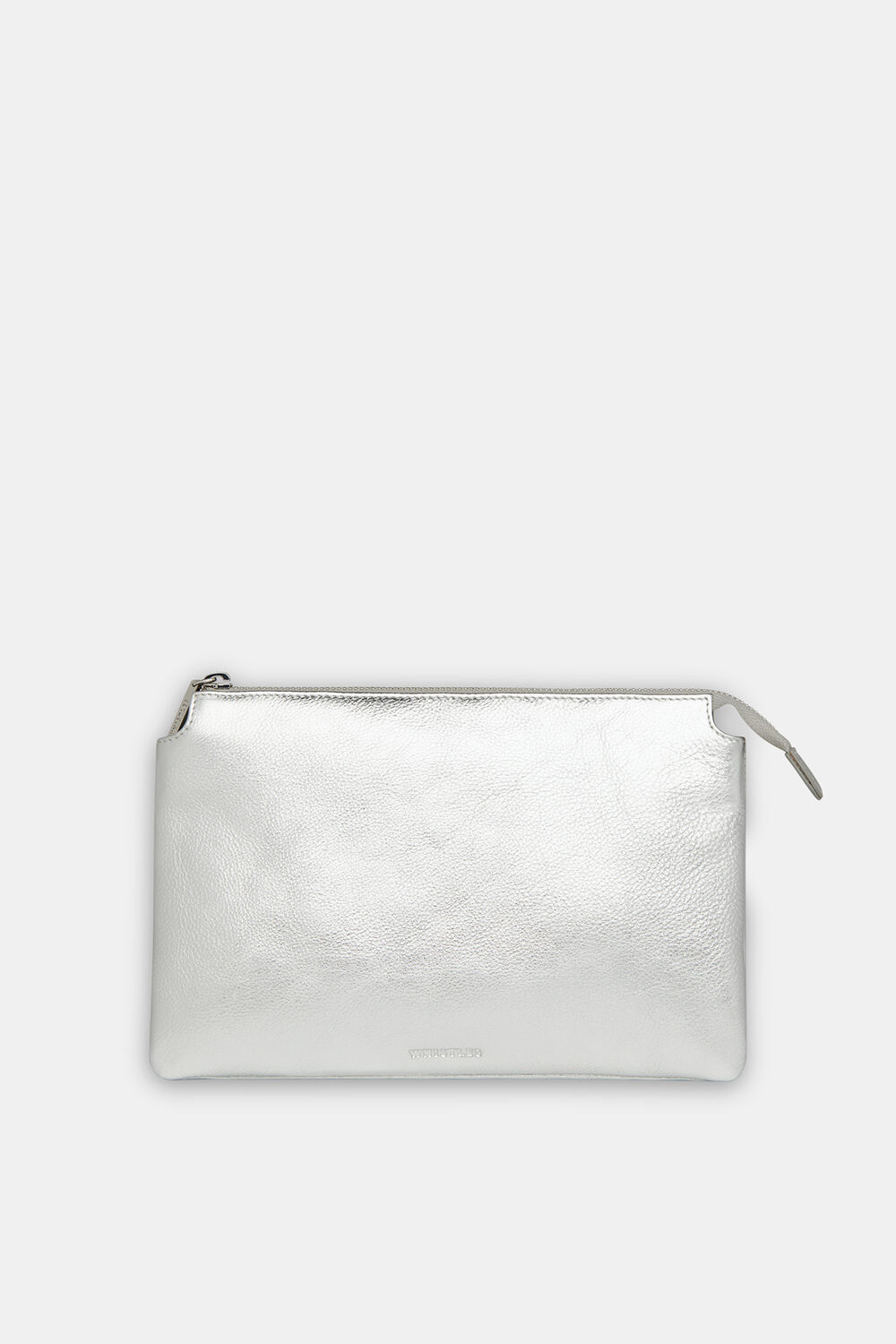 Silver Elita Double Pouch Clutch