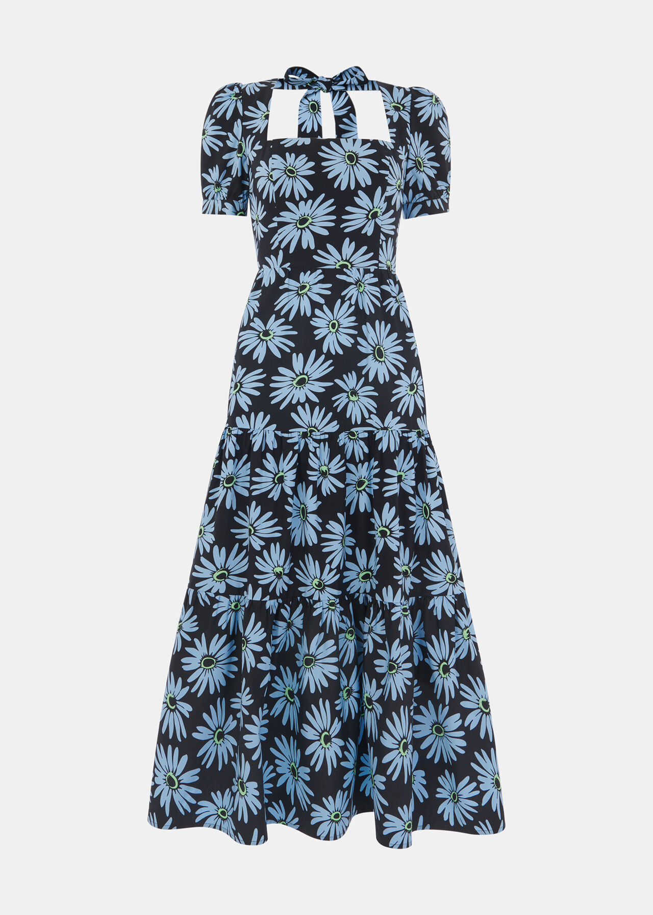 Daisy Print Poplin Dress
