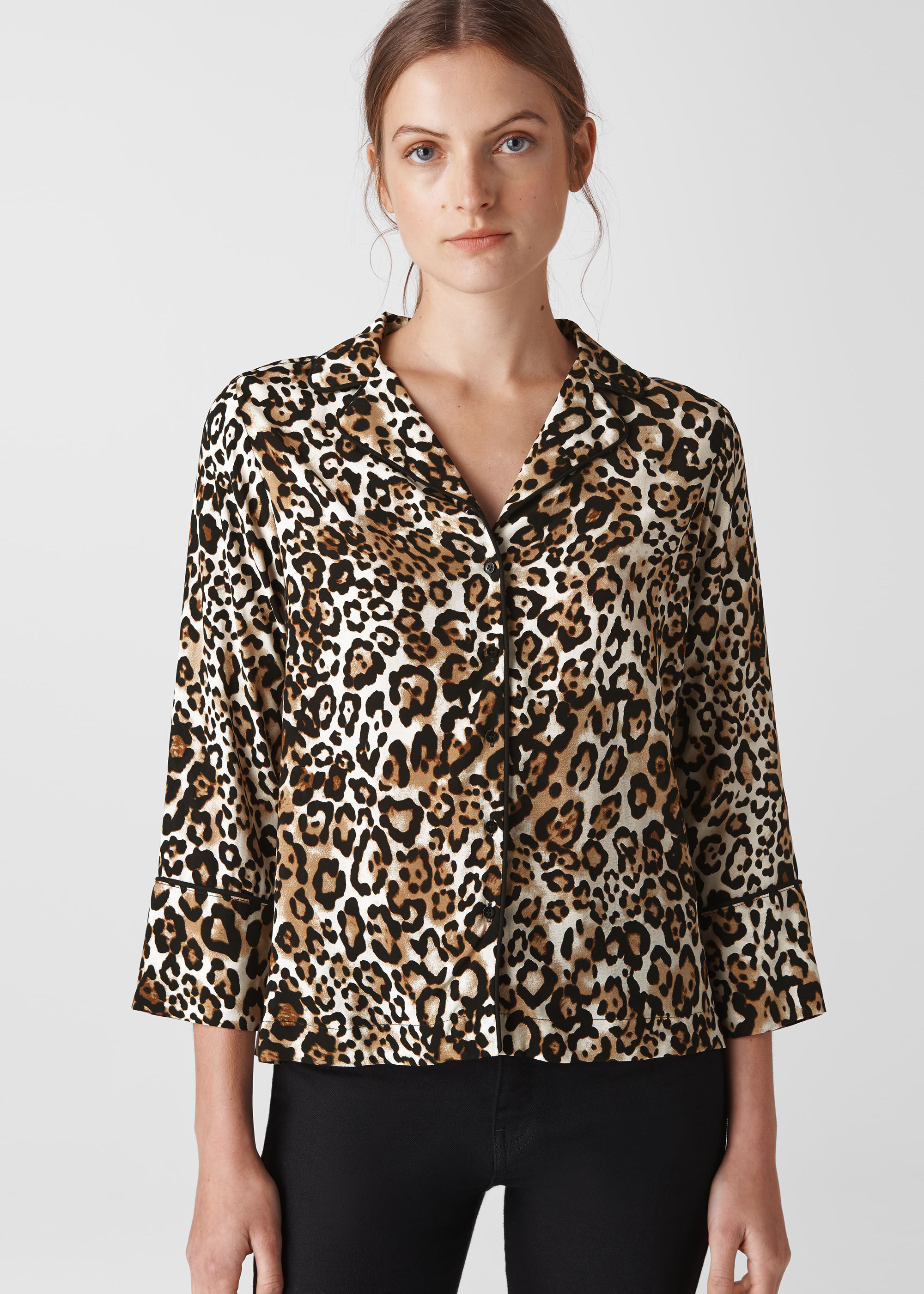 Leopard Print Animal Print Pyjama Shirt WHISTLES
