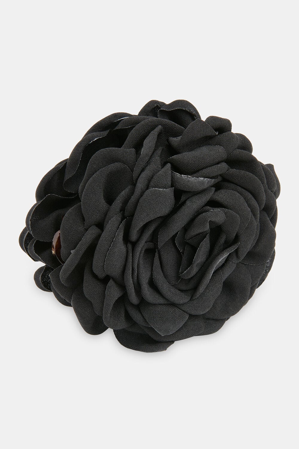 Black Flower Claw Clip