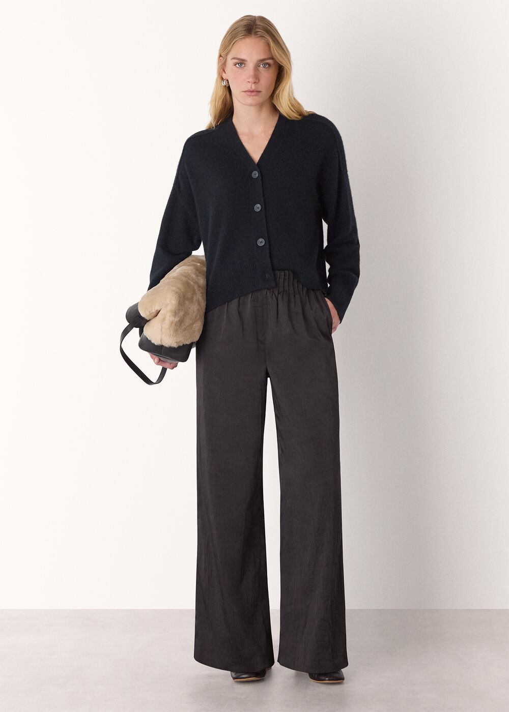 Cashmere Button Cardigan