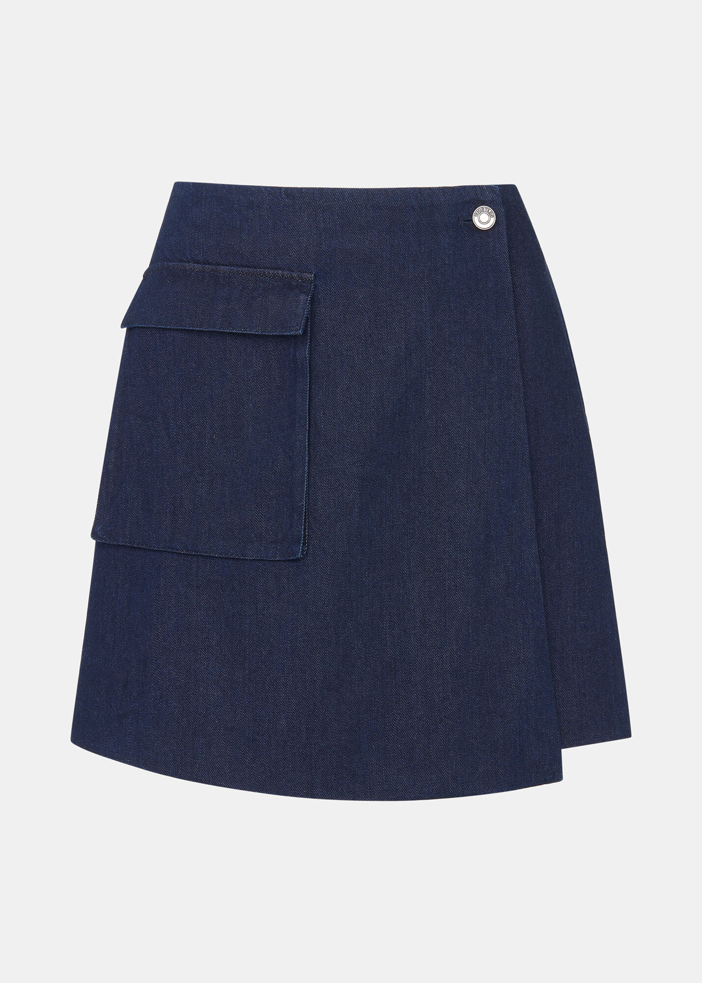 Denim wrap online skirt navy