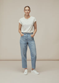 Fleck Print Minimal Tshirt