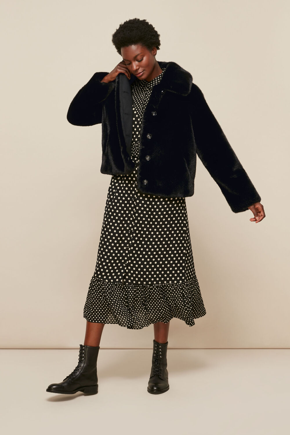 Short Faux Fur Coat