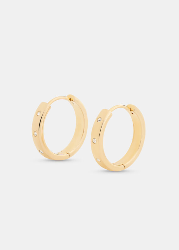 Diamante Hoop Earring