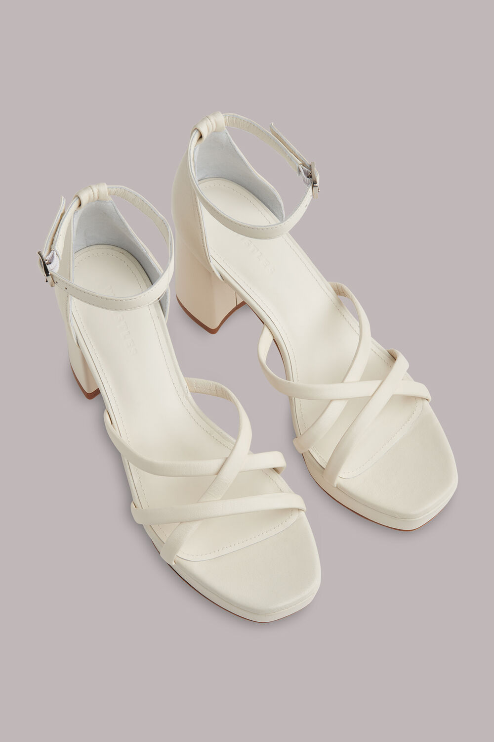 Beige Selene Platform Heeled Sandal