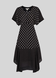Enise Multi Spot Dress Black/White
