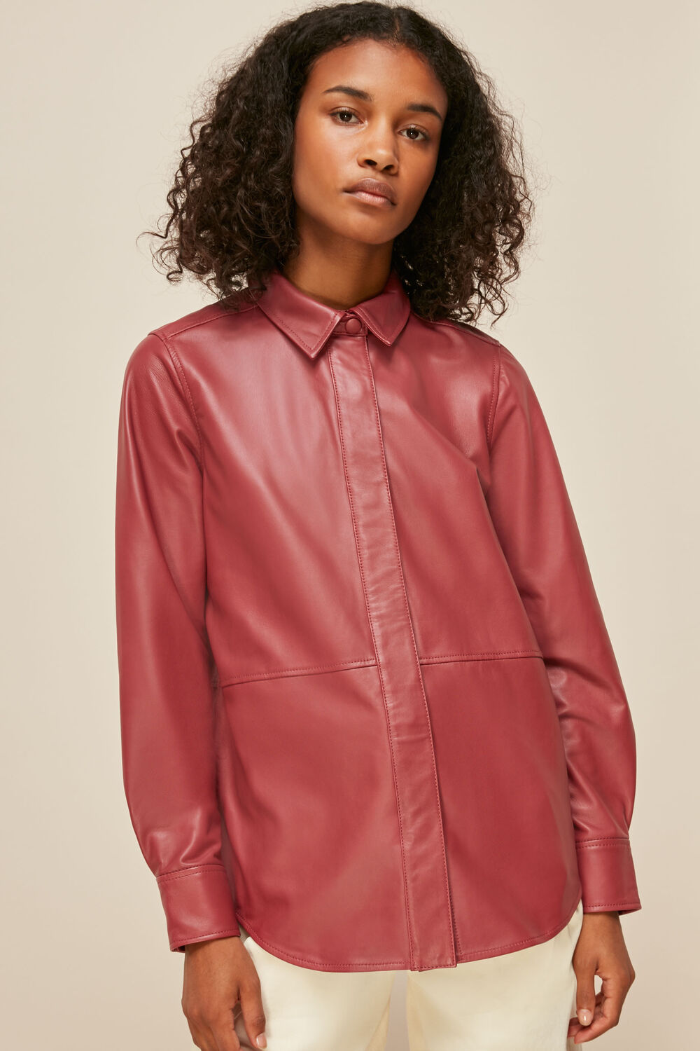 Leather Panelled Shirt