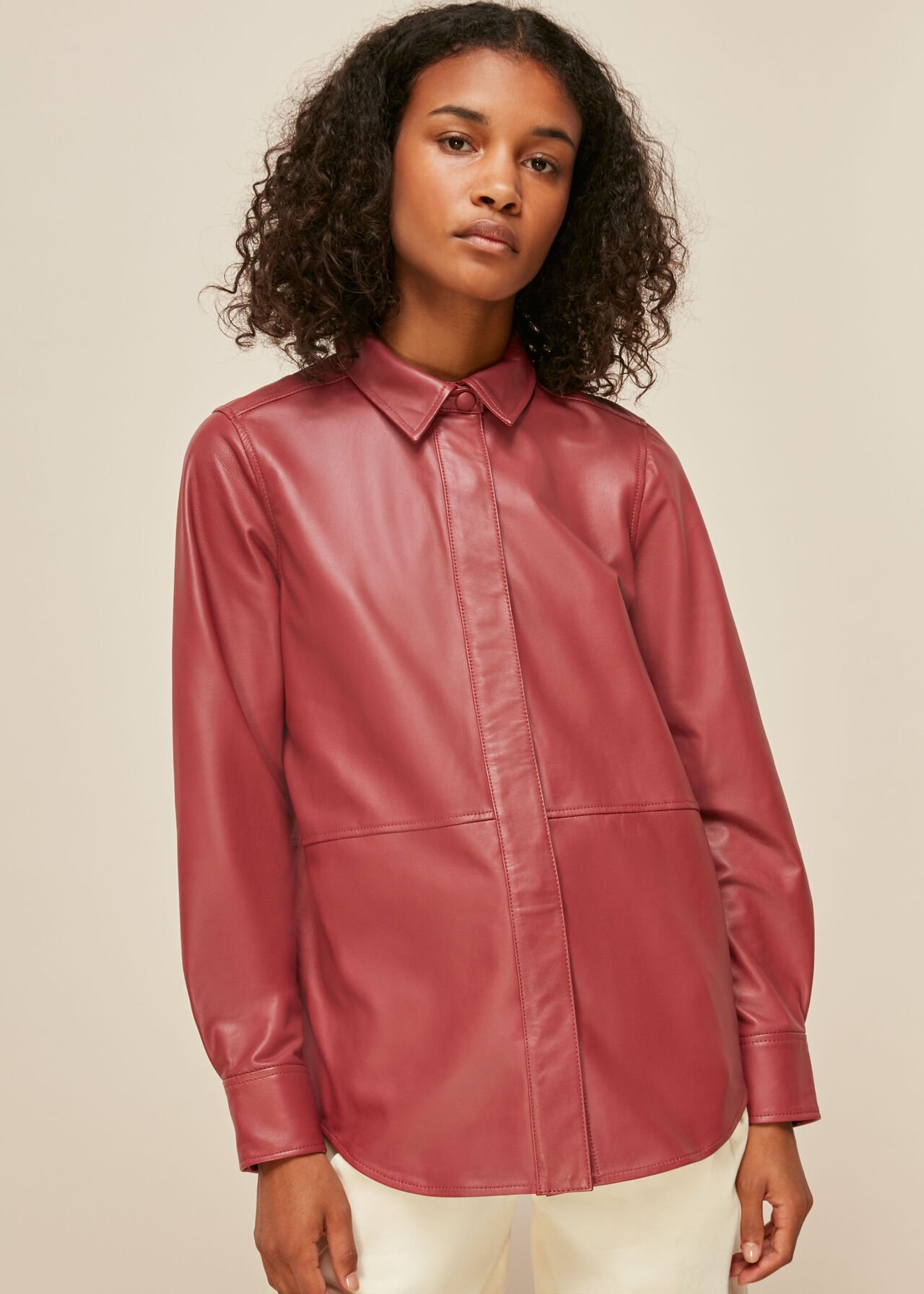 Leather Panelled Shirt