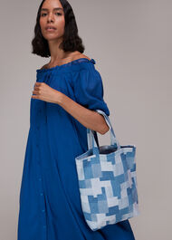 Nyra Patchwork Denim Tote Bag