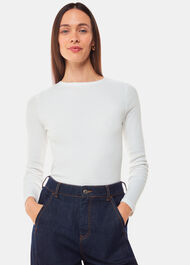 High Neck Long Sleeve Rib Top