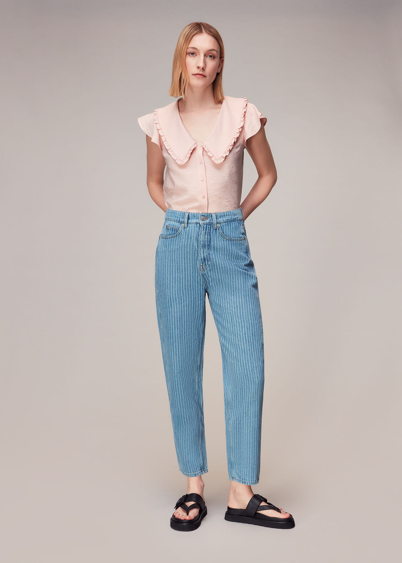 Short Sleeve Collar Top