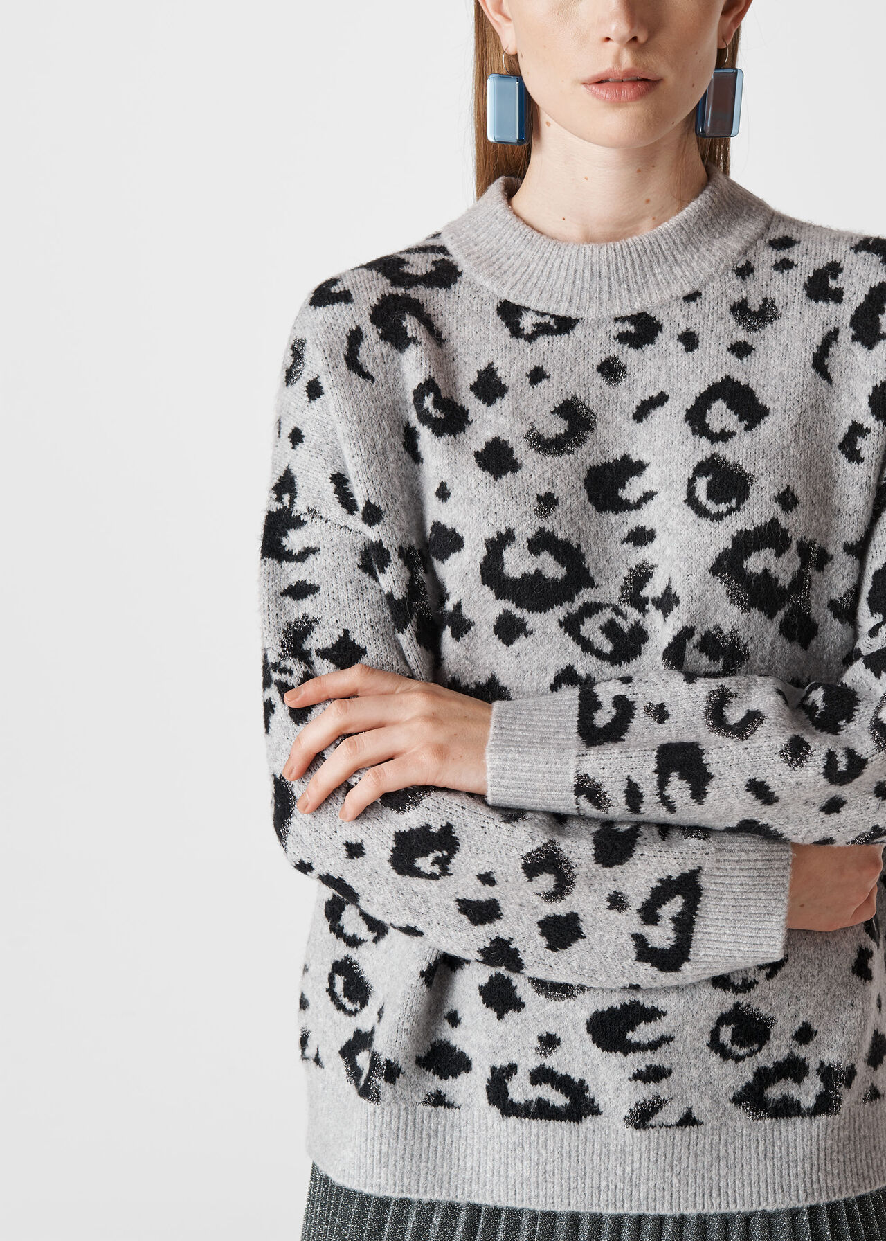 Leopard Intarsia Knit