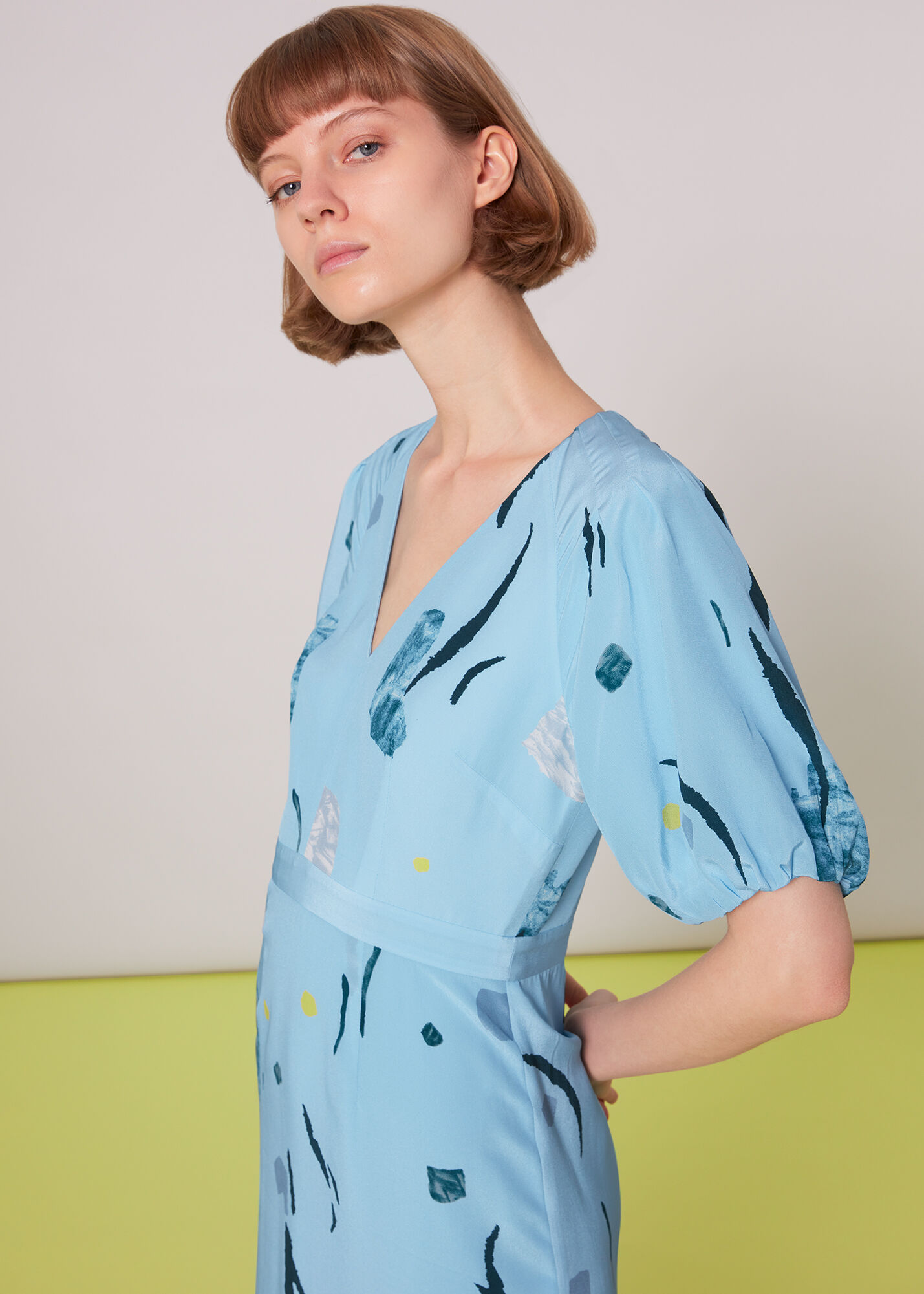 Whistles adelaide print silk hotsell bodycon