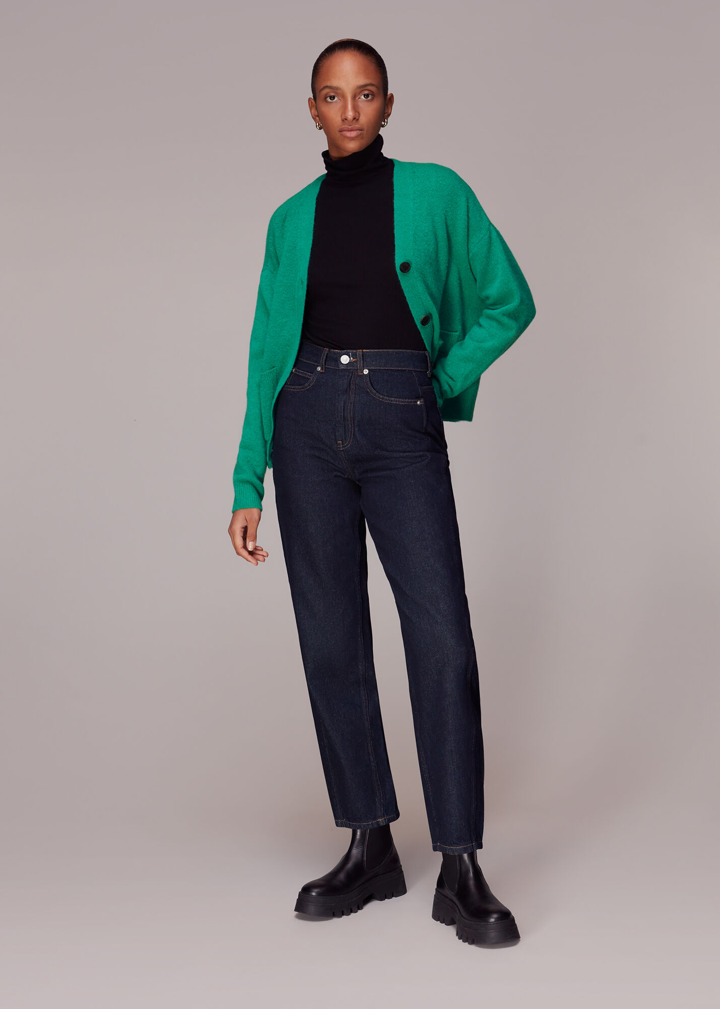 Side sales pocket cardigan