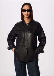 Petite Clean Bonded Leather Jacket