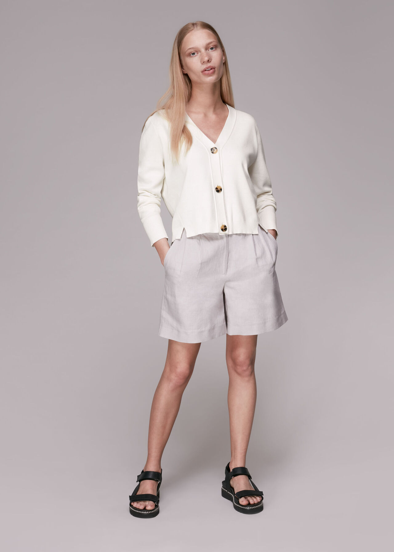 Ivory Eli Buttoned Cardigan | WHISTLES