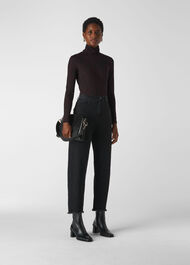 Animal Burnout Top Burgundy