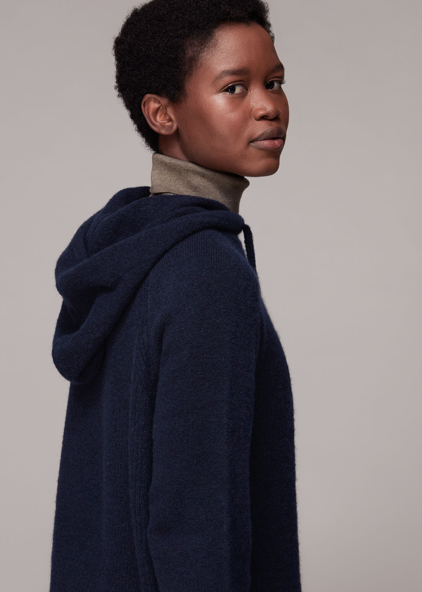 Knitted sales hoodie dress