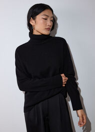 Cashmere Seam Roll Neck Knit