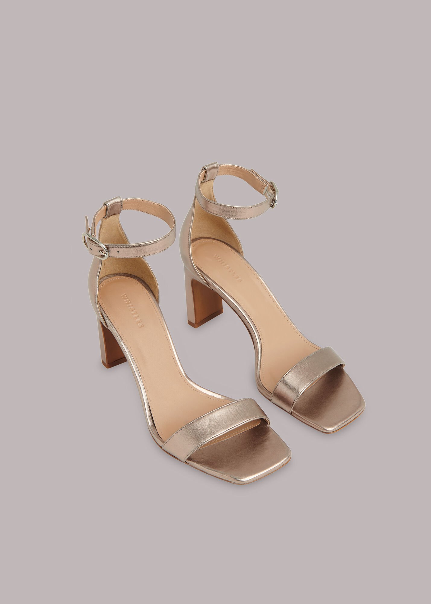 Pewter low heel sandals clearance