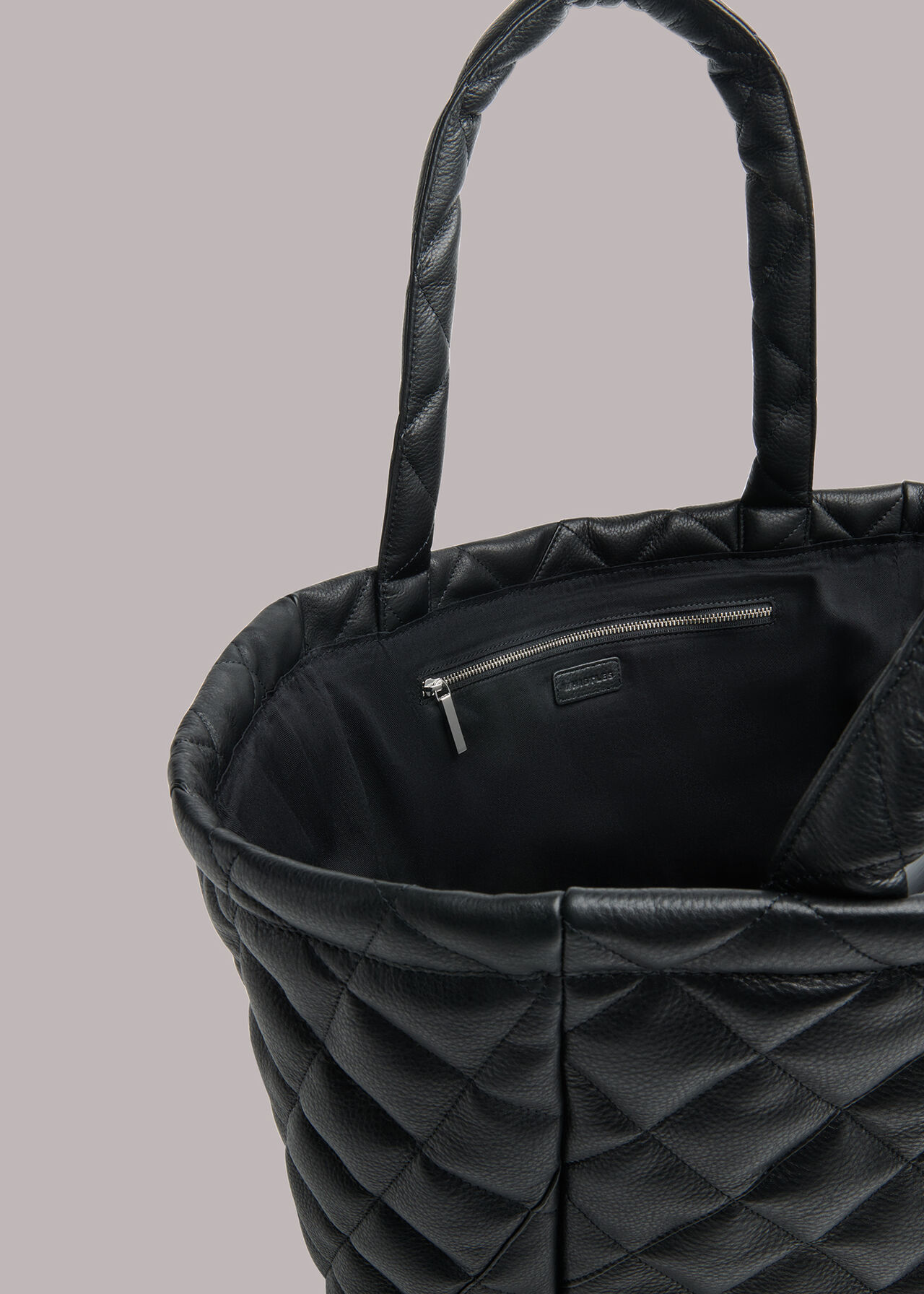 Lyle Leather Quilted Tote Bag