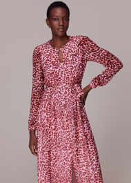 Abstract Cheetah Midi Dress