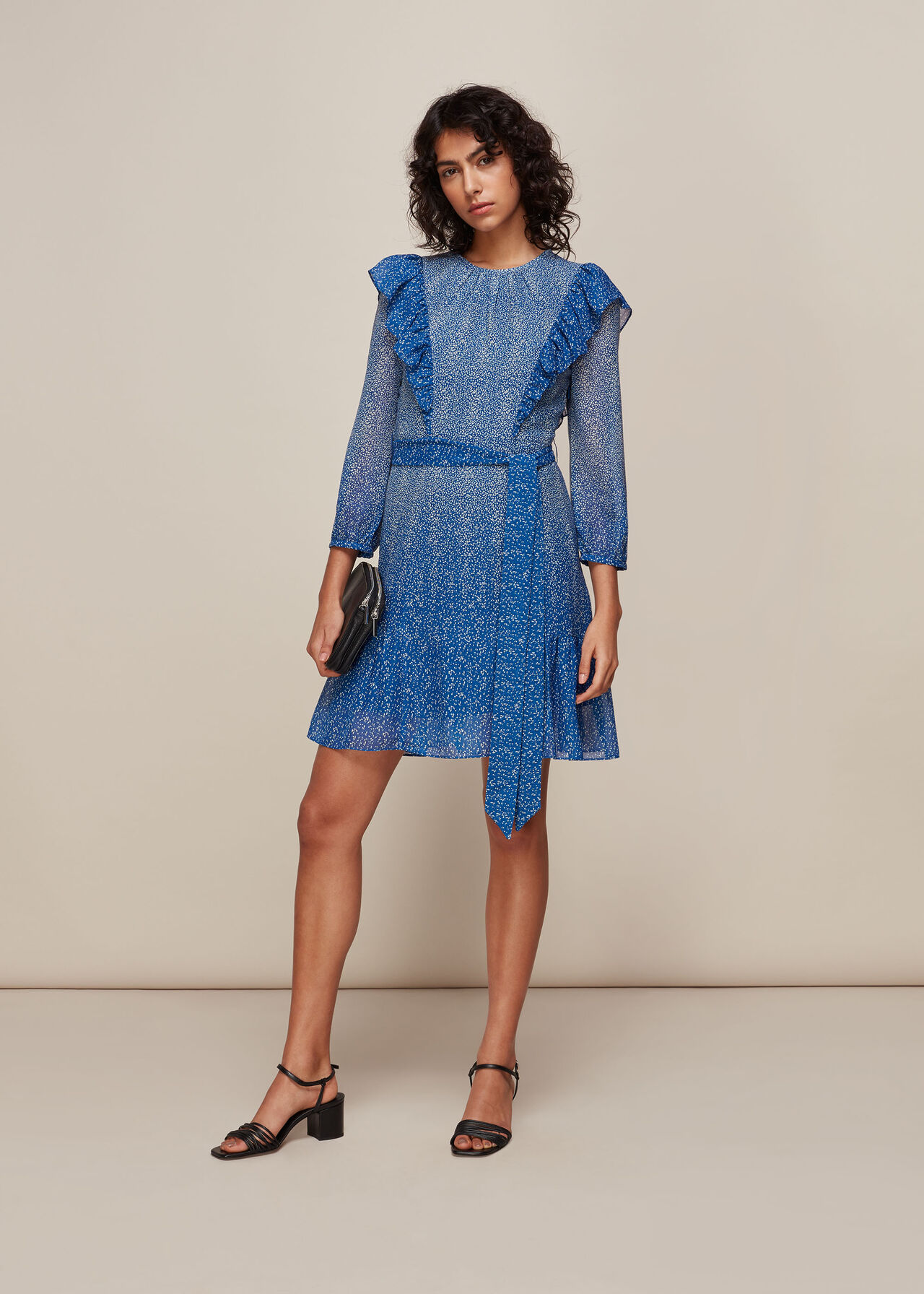 Blue/Multi Floral Gradient Dress | WHISTLES