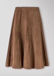 Zig Zag Panel Suede Skirt