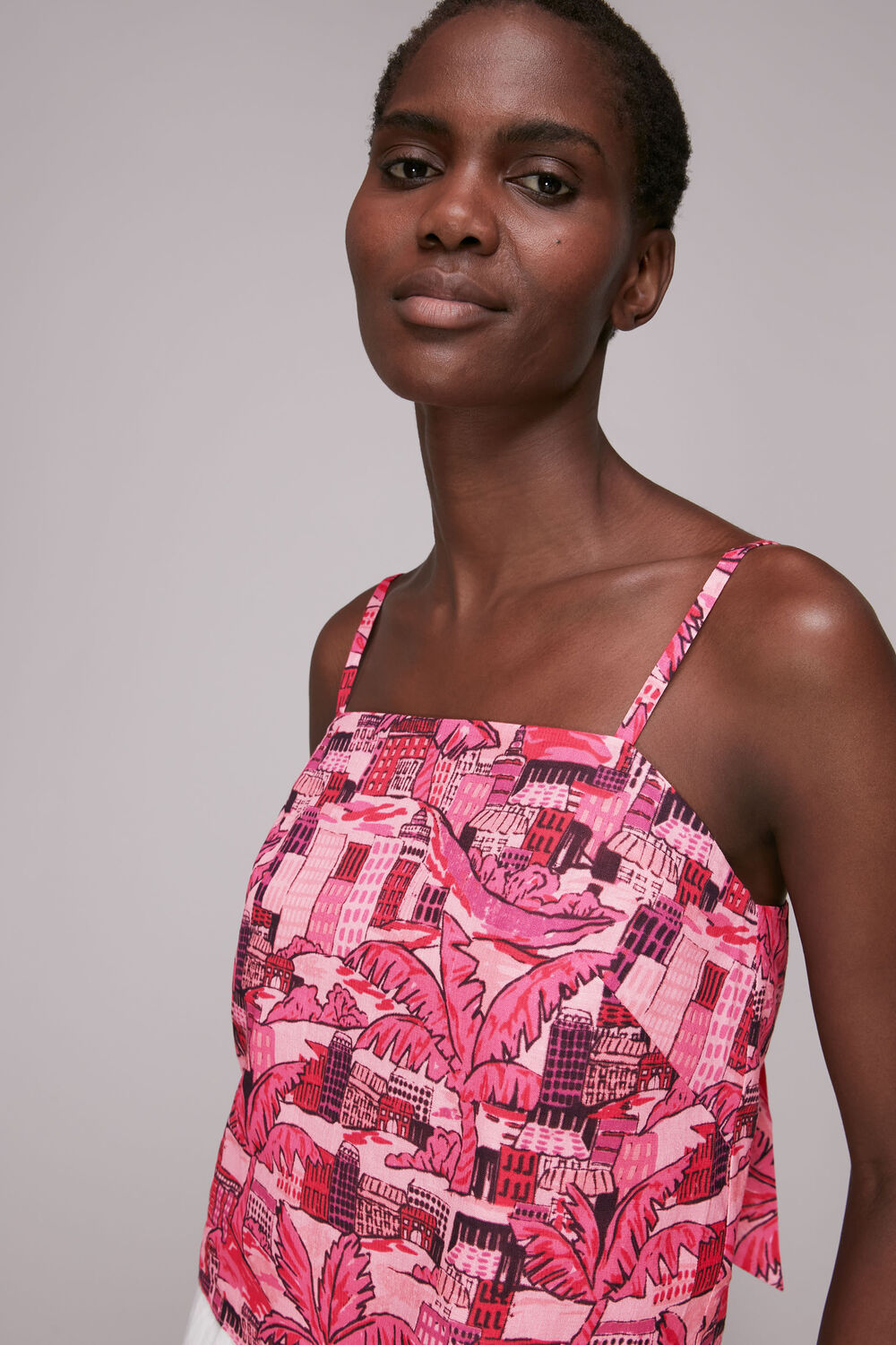 Hawaiian Print Strappy Top