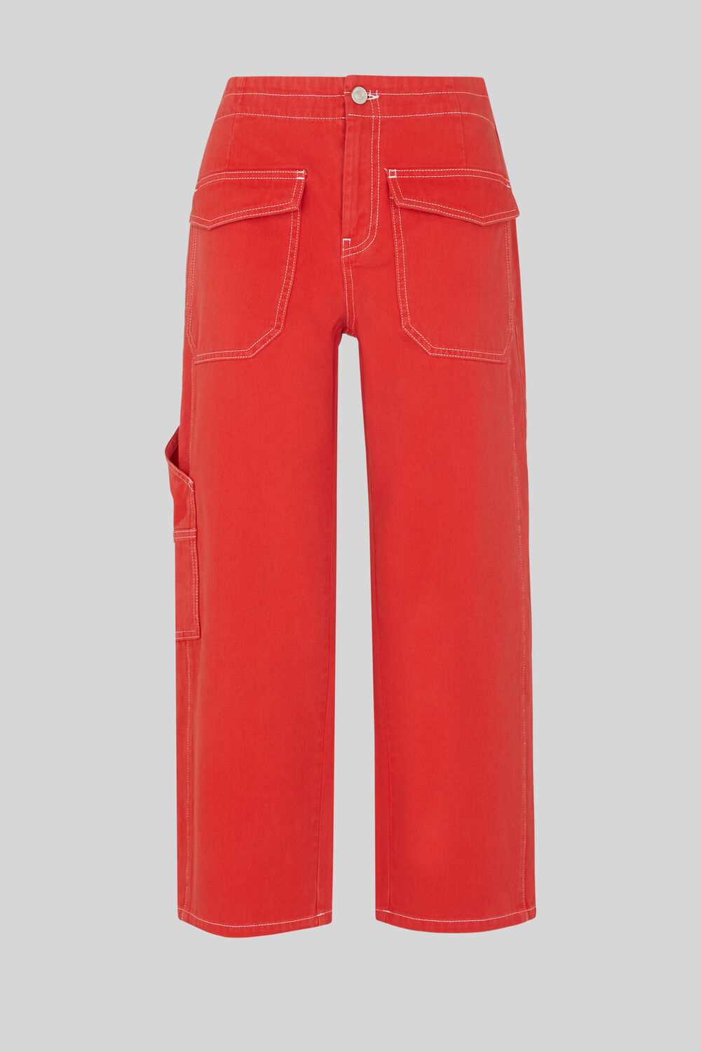 Carpenter Crop Trouser Red