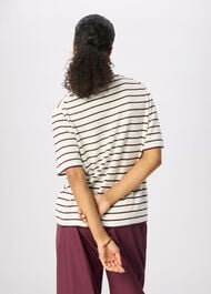 Fine Knit Stripe T-Shirt
