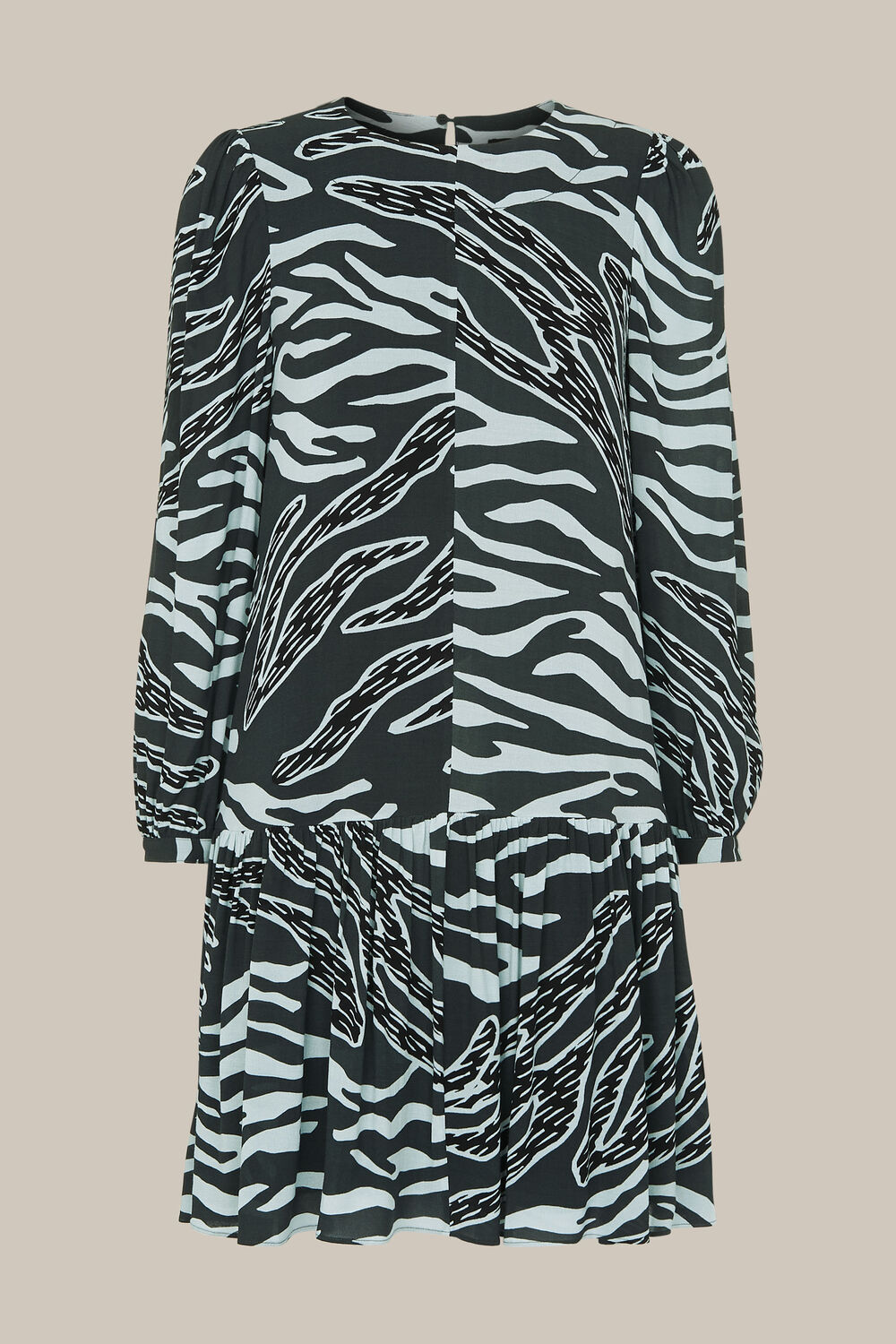 Multicolour Graphic Zebra Print Dress