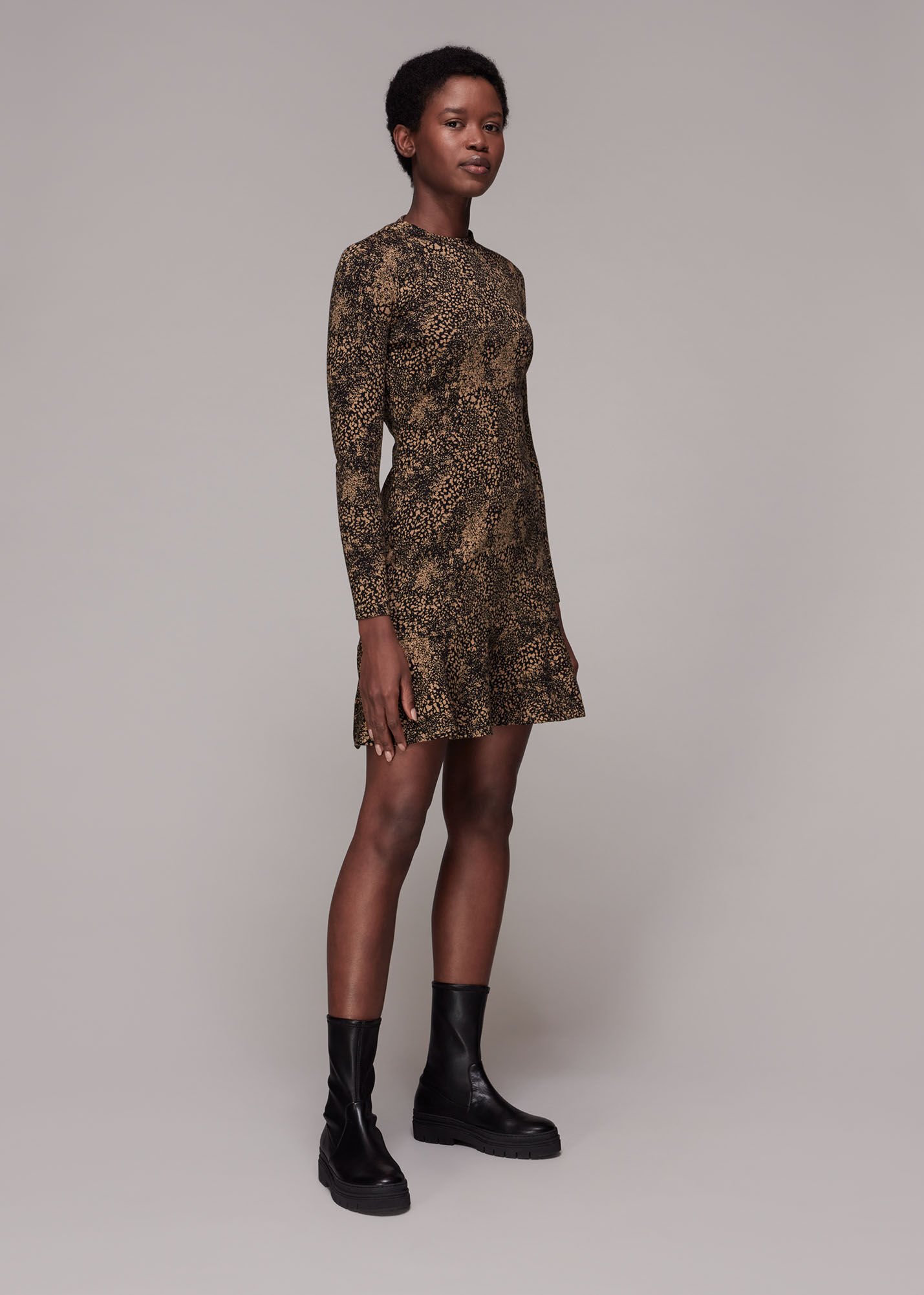 Whistles animal top jersey dress