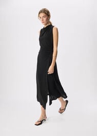 Ruched Halter Jersey Dress