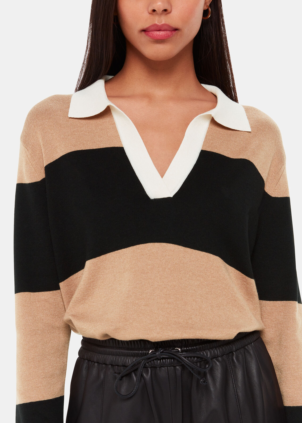 Stripe Rugby Knitted Shirt
