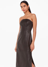 Leather Bandeau Dress