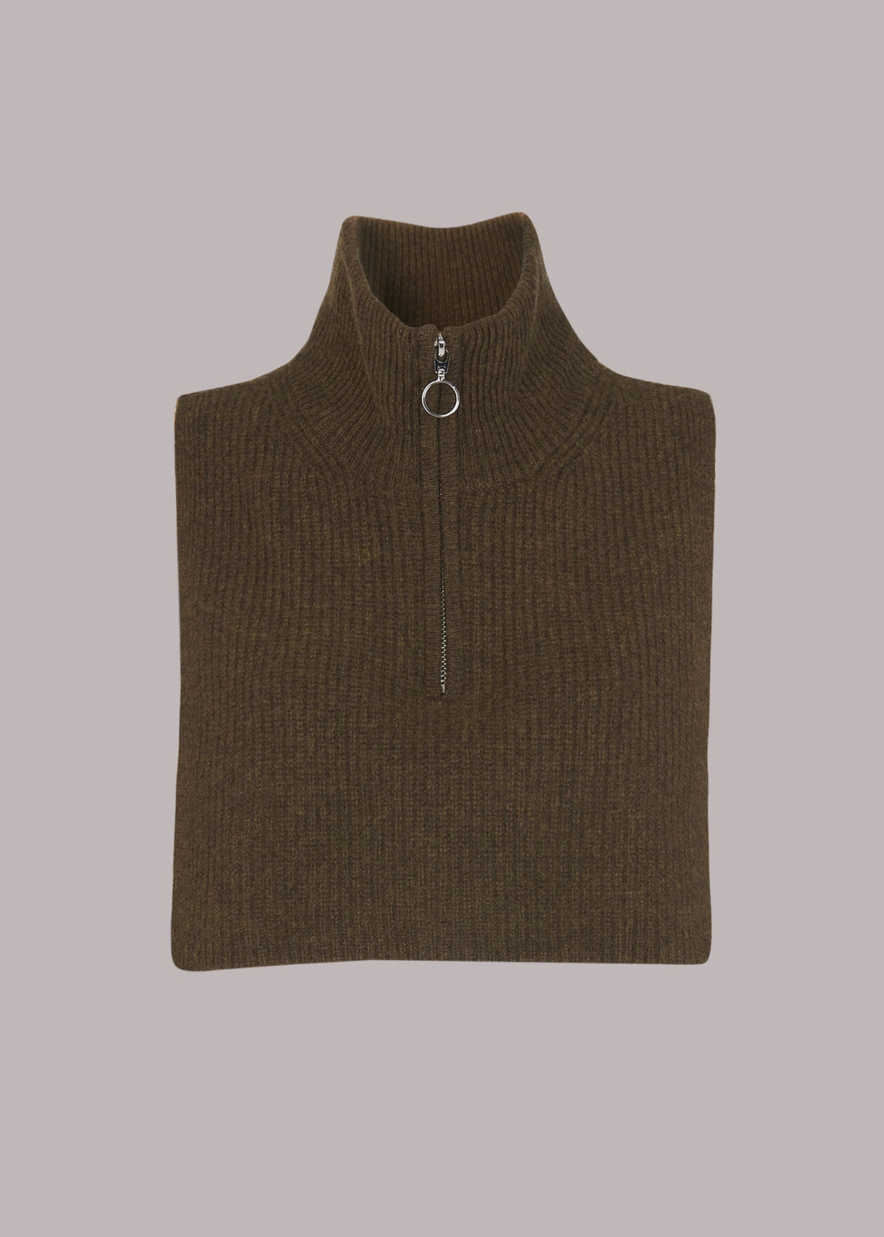 Knitted Zip Front Bib